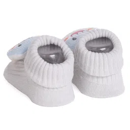 Kicks & Crawl Pack Of 2Cuddle Puff Socks - Grey image 3