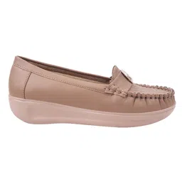 Shoetopia Stones Embellished Slip On Loafers - Tan image 4