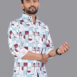 ADWYN PETER Men Classic Printed Casual Shirt image 2