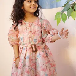 Sangria Girls Cotton Fit and Flare Dresses-picture-27