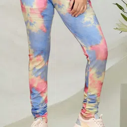 Moda Rapido Printed Round Neck T-shirt With Tights Tracksuit image 3