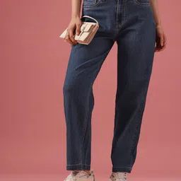 DressBerry Women Mom Fit High-Rise Light Fade Stretchable Jeans-image-37