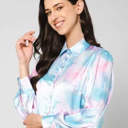 PURYS Blue Printed Shirt image 3