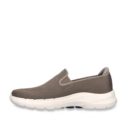 Skechers Men's GO WALK 6 Taupe Navy Walking Shoes image 3
