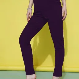 SELVIA Wine Regular Fit Mid Rise Trousers image 3