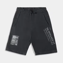 Lil Tomatoes Kids Grey Printed Bermuda image 1