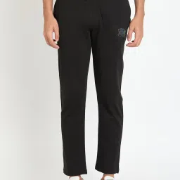 Club York Black Regular Fit Printed Trackpants image 1
