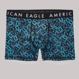 American Eagle Outfitters Blue Cotton Regular Fit Printed Trunks image 3