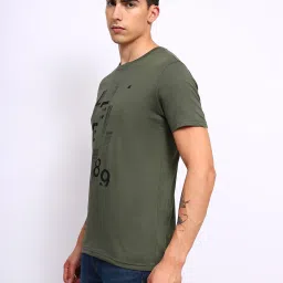 Lee Dark Olive Slim Fit Graphic Print Crew T-Shirt image 3