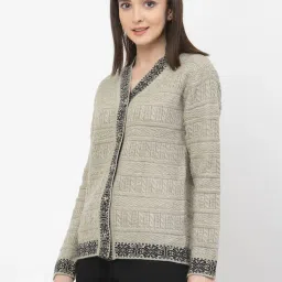 Kalt Grey Self Design Cardigan image 3