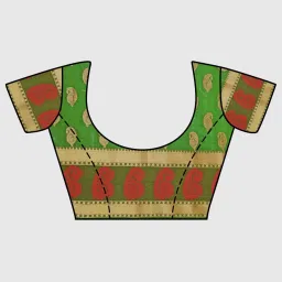 Mimosa Yellow Silk Woven Saree With Unstitched Blouse image 5