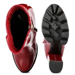 London Rag Women's Burgundy Casual Booties image 3