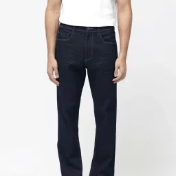 Rare Rabbit Navy Regular Fit Solid Jeans image 1