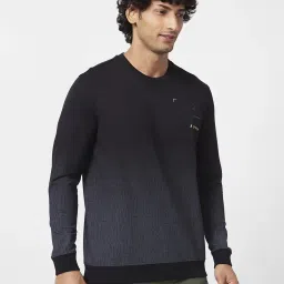 Spykar Black Slim Fit Printed Sweatshirt image 3