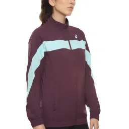 Asics CBD W Plum & Blue Color-Block Jacket image 3