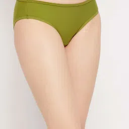 Clovia Green Plain Bikini Panty image 3