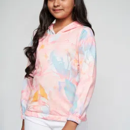 AND girl Peach Printed Full Sleeves Sweatshirt image 3