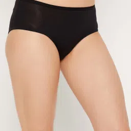 Clovia Black Plain Hipster Panty image 3