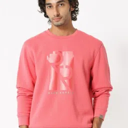 Rare Rabbit Red Regular Fit Graphic Sweatshirt image 1