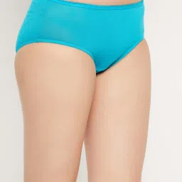 Clovia Turquoise Plain Hipster Panty image 3