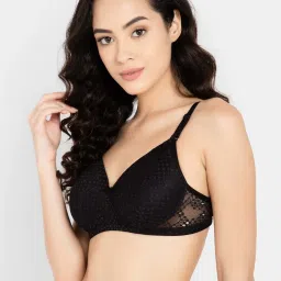 Clovia Black Lace Work T-Shirt Bra image 3
