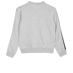 U.S. Polo Assn. Kids Grey Textured Full Sleeves Sweatshirt image 2