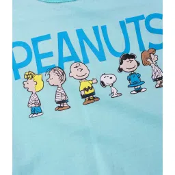 The Souled Store Kids Blue Cotton Printed Peanuts Top image 3