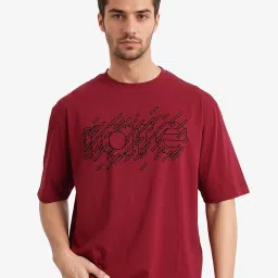 Rare Rabbit Red Oversized Graphic T-Shirt image 1