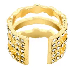 Joker & Witch Golden & White Ivory Gem Pearlaceous Finger Ring image 3