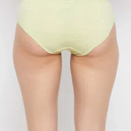 Clovia Green & Blue Cotton Bikini Panties - Pack Of 3 image 3