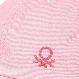 United Colors of Benetton Pink Unisex Embroidered Baseball Cap image 3