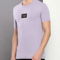 Calvin Klein Jeans Lavender Aura Cotton Slim Fit T-Shirt image 3