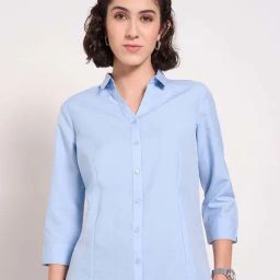 Annabelle by Pantaloons Blue Printed Shirt-picture-3
