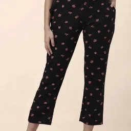 Dreamz by Pantaloons Black & Pink Cotton Printed Pyjamas - Pack Of 2 image 3
