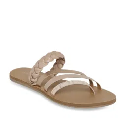 Forever Glam by Pantaloons Women's Rose Gold Casual Sandals image 3