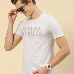 Monte Carlo Grey Regular Fit Printed T-Shirt image 3