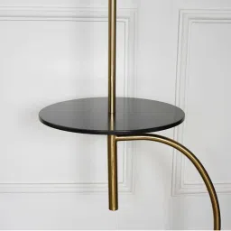 kapoor lamp shades Kapoor E Illuminations Jigger Brass & Black Metal Multiutility Shelf Floor Lamp image 3