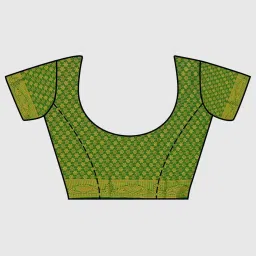 Mimosa Green Woven Saree With Unstitched Blouse image 5