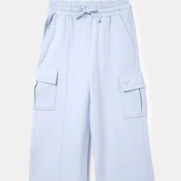 United Colors of Benetton Kids Blue Cotton Regular Fit Trackpants image 1