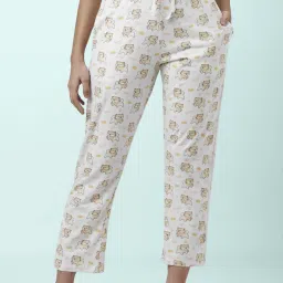 Dreamz by Pantaloons White & Pink Cotton Printed Pyjamas - Pack Of 2 image 3