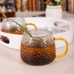 Goodhomes Transparent Glass Coffee Mugs (440 ml) - Set of 2-picture-3