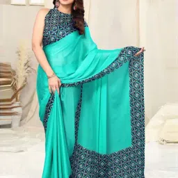 MIRCHI FASHION Green Printed Saree With Unstitched Blouse-picture-43