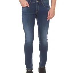 Spykar Royal Blue Cotton Skinny Fit Jeans-image-13