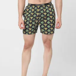 Jack & Jones Jet Black Cotton Regular Fit Printed Boxers-picture-29