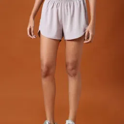 Only Grey High Rise Sports Shorts-image-11