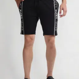 U.S. Polo Assn. Black Cotton Slim Fit Printed Shorts-picture-42