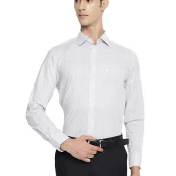 Cantabil White Regular Fit Printed Shirt-picture-29