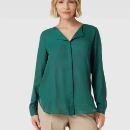 SELVIA Dark Green Regular Fit Top image 1