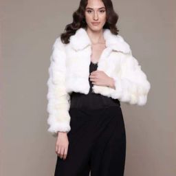 Label Ritu Kumar Ecru Asher Faux Fur Jacket-picture-22