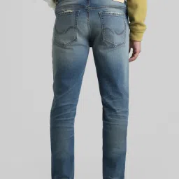 Jack & Jones Blue Slim Fit Low Rise Distressed Jeans image 3